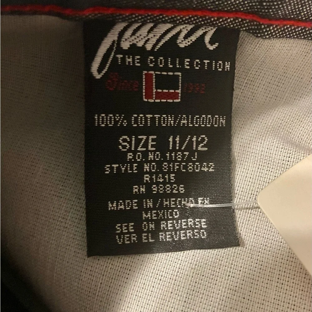Women’s Vintage Fubu The Collection Jeans Metallic Black Gray Sz 11/12 NWT